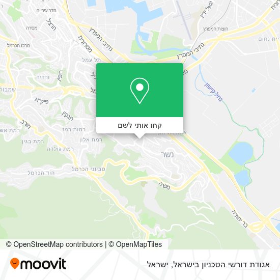מפת אגודת דורשי הטכניון בישראל