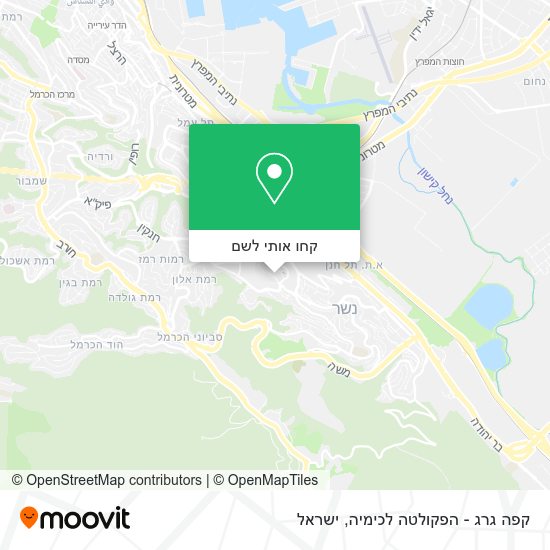 מפת קפה גרג - הפקולטה לכימיה