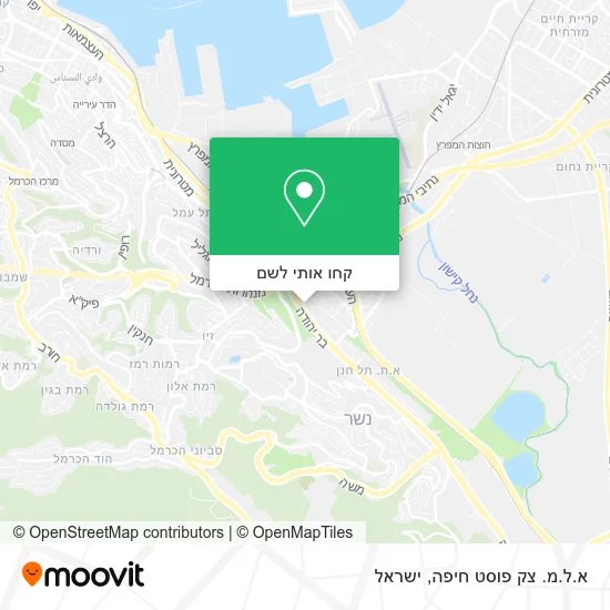 מפת א.ל.מ. צק פוסט חיפה