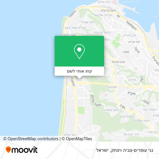 מפת גני עופרים-צביה ויצחק