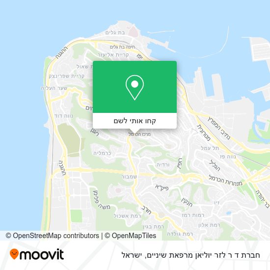 מפת חברת ד ר לזר יוליאן מרפאת שיניים