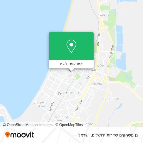 מפת גן משחקים שדרות ירושלים