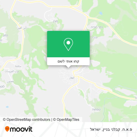 מפת פ.א.ח. קבלני בניין