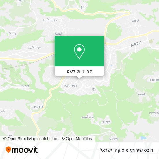 מפת רובס שירותי מוסיקה