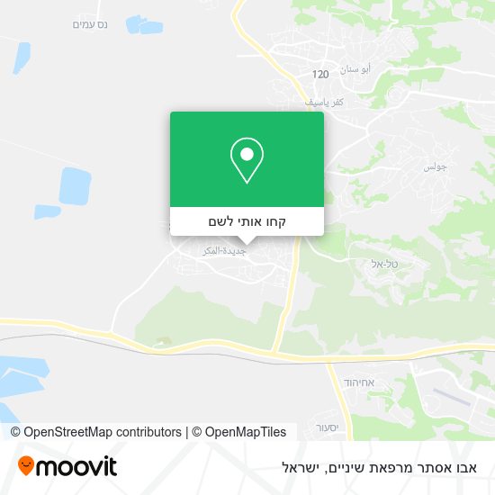 מפת אבו אסתר מרפאת שיניים