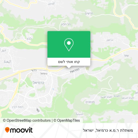 מפת משתלת ר.מ.א כרמיאל