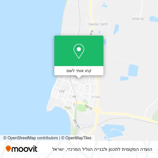 מפת הועדה המקומית לתכנון ולבנייה הגליל המרכזי