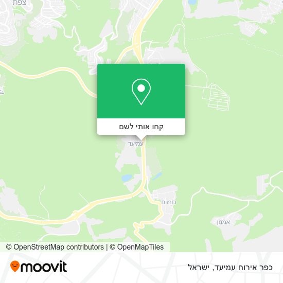 מפת כפר אירוח עמיעד