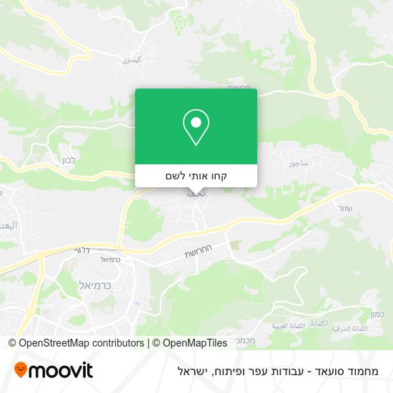 מפת מחמוד סועאד - עבודות עפר ופיתוח