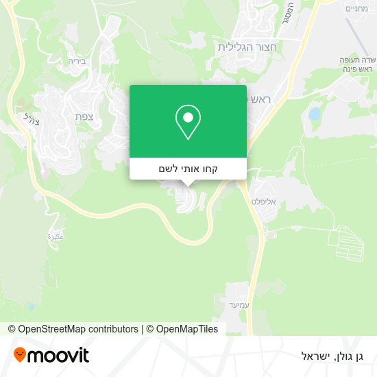 מפת גן גולן