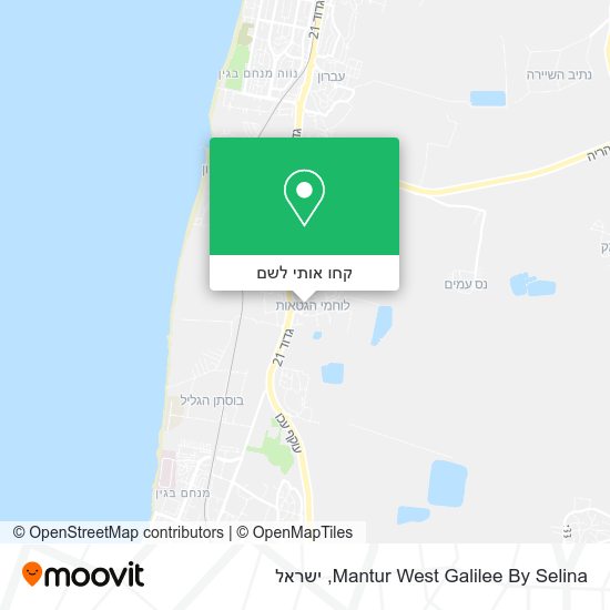מפת Mantur West Galilee By Selina