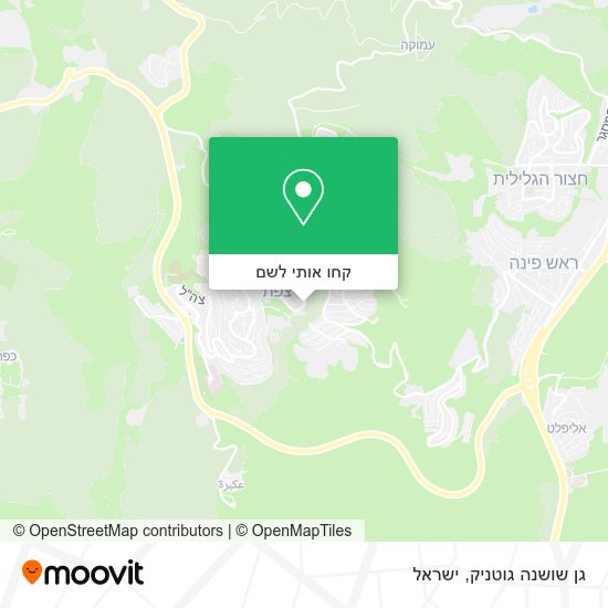 מפת גן שושנה גוטניק