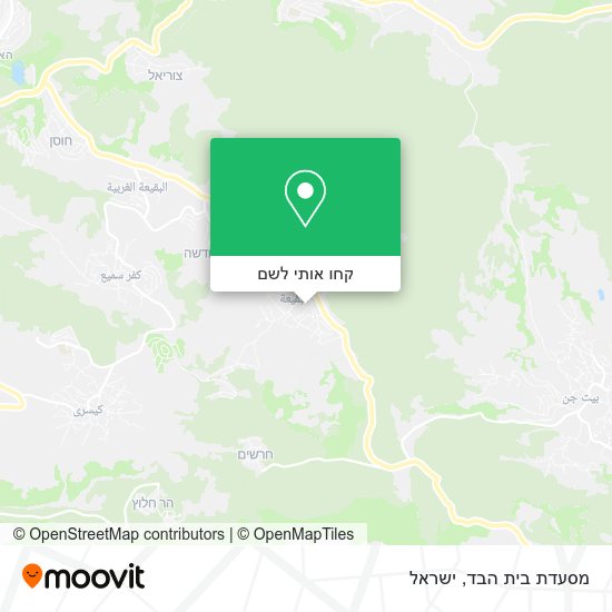 מפת מסעדת בית הבד