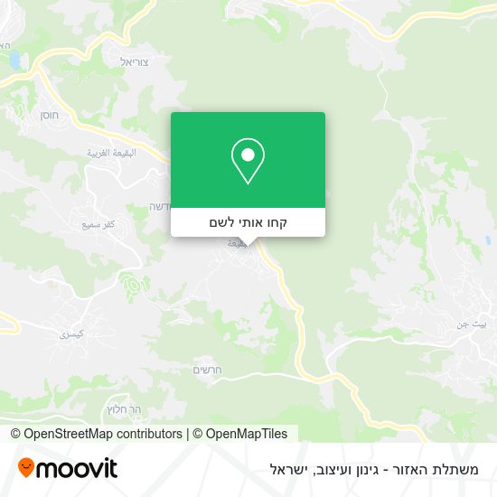 מפת משתלת האזור - גינון ועיצוב