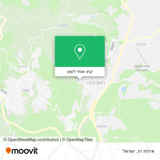 מפת אירוח זיו