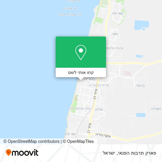 מפת פארק תרבות הפנאי