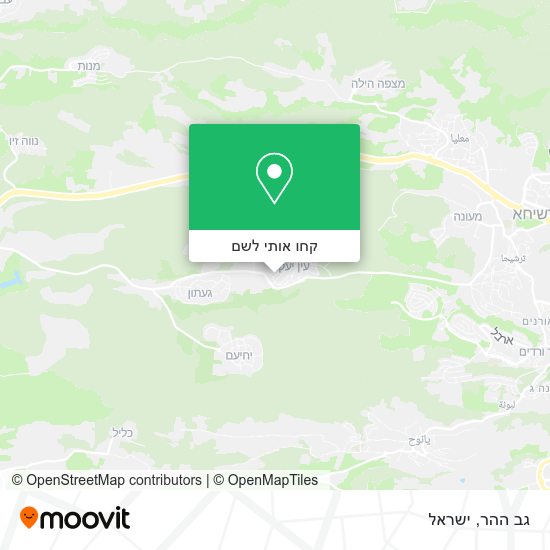מפת גב ההר