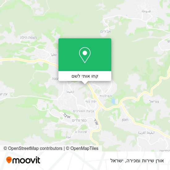 מפת אורן שירות ומכירה