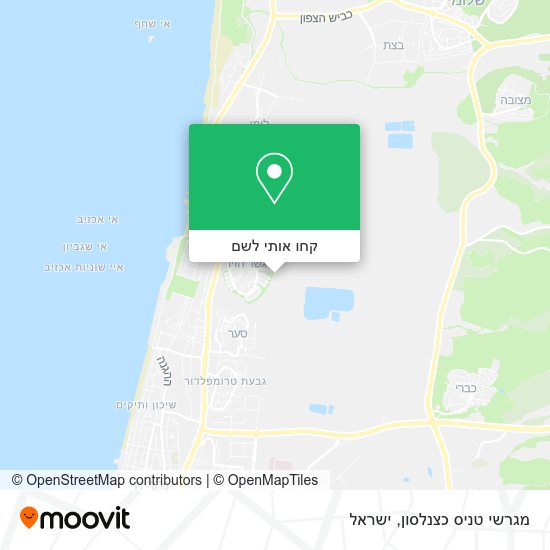 מפת מגרשי טניס כצנלסון