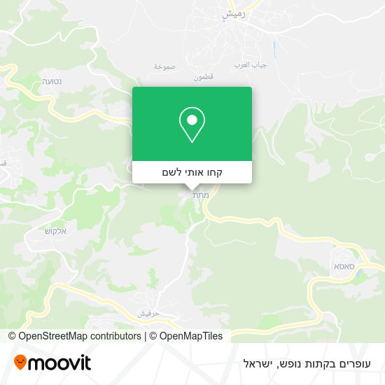 מפת עופרים בקתות נופש