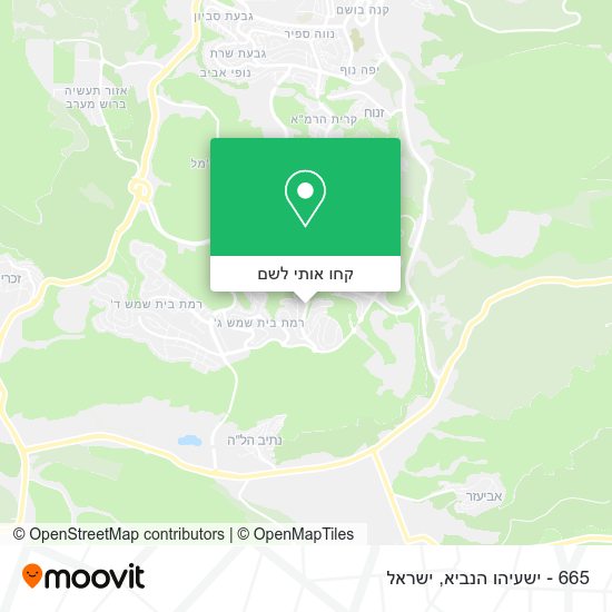 מפת 665 - ישעיהו הנביא