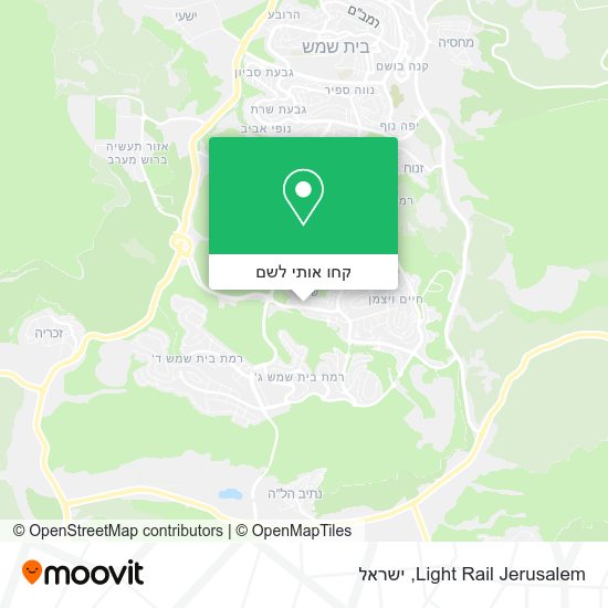 מפת Light Rail Jerusalem