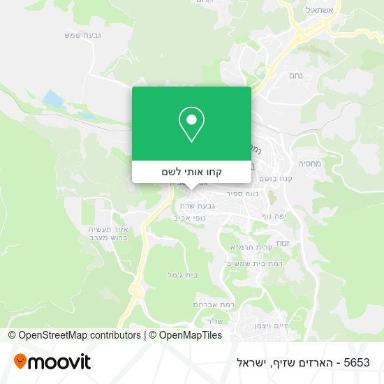 מפת 5653 - הארזים שזיף