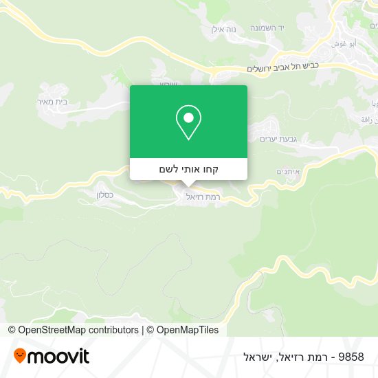 מפת 9858 - רמת רזיאל