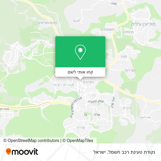 מפת נקודת טעינת רכב חשמל