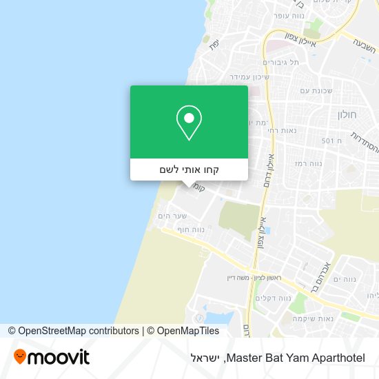 מפת Master Bat Yam Aparthotel