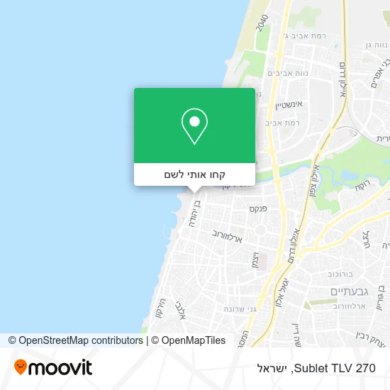 מפת Sublet TLV 270