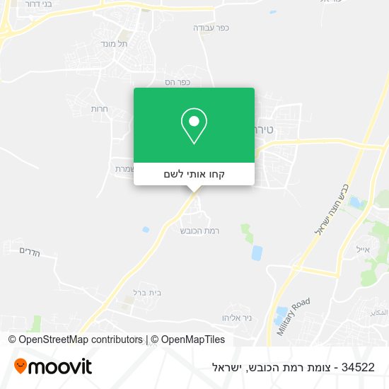 מפת 34522 - צומת רמת הכובש