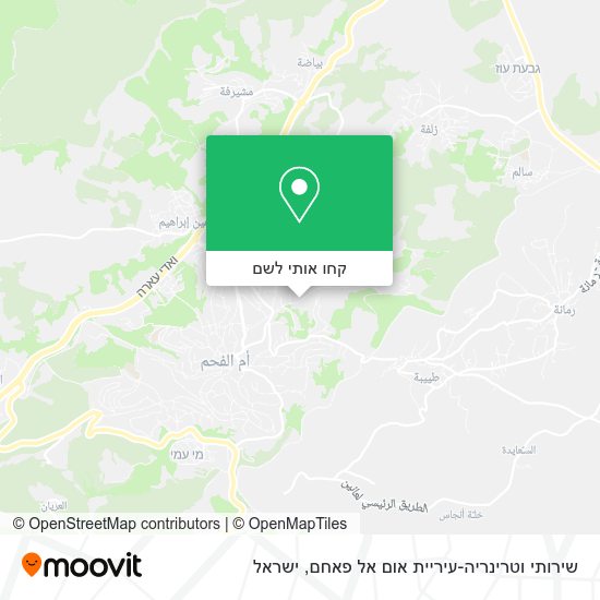 מפת שירותי וטרינריה-עיריית אום אל פאחם