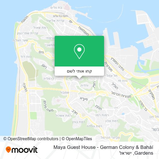 מפת Maya Guest House - German Colony & Baháí Gardens