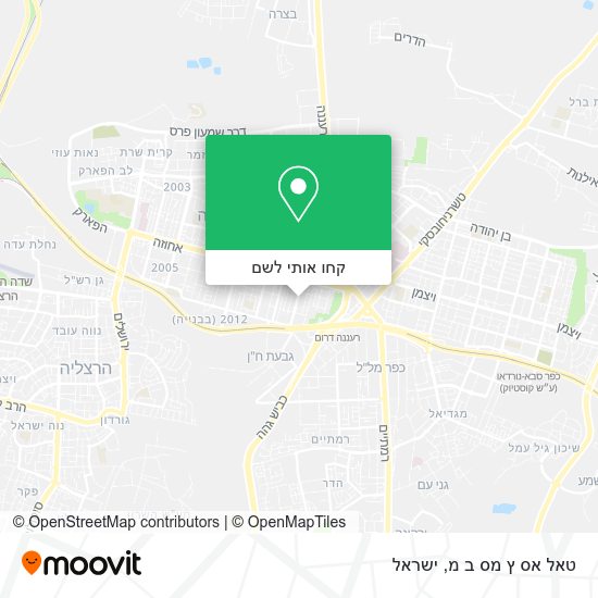 מפת טאל אס ץ מס ב מ