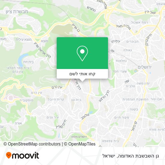 מפת גן השבשבת האדומה