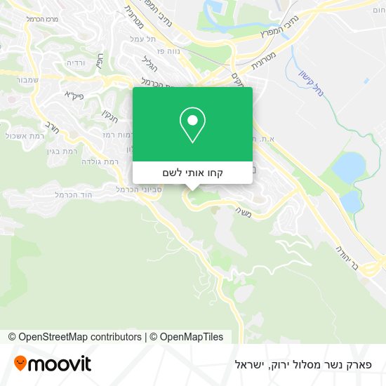 מפת פארק נשר מסלול ירוק