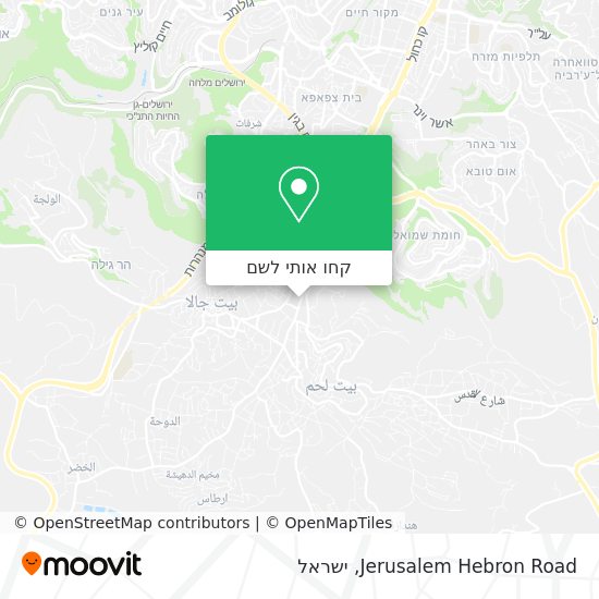 מפת Jerusalem Hebron Road