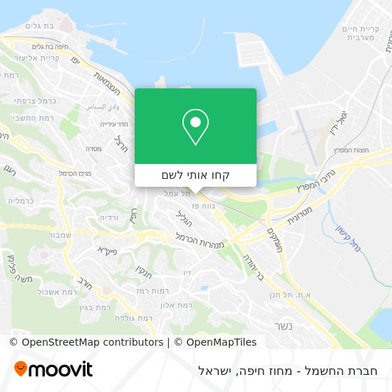 מפת חברת החשמל - מחוז חיפה