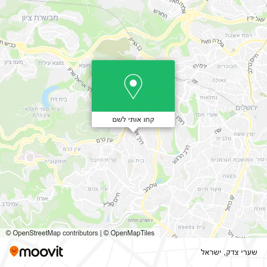מפת שערי צדק