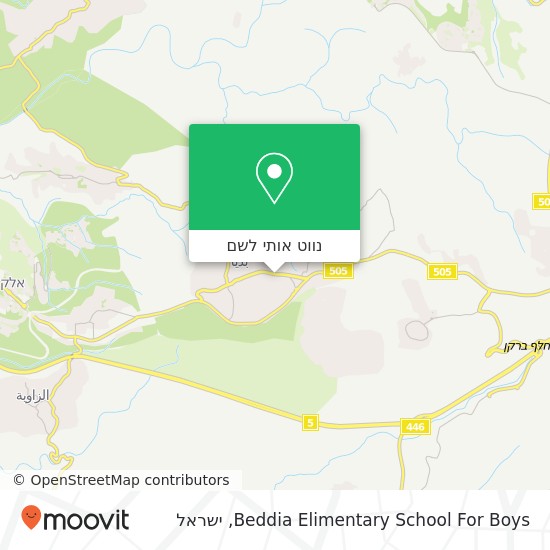 מפת Beddia Elimentary School For Boys