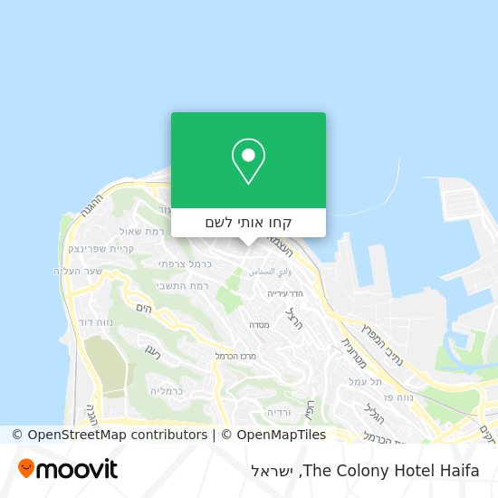 מפת The Colony Hotel Haifa