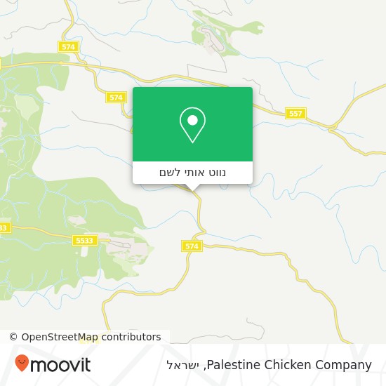מפת Palestine Chicken Company