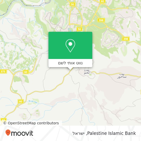 מפת Palestine Islamic Bank