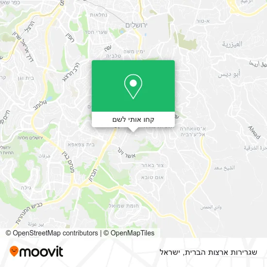 מפת שגרירות ארצות הברית