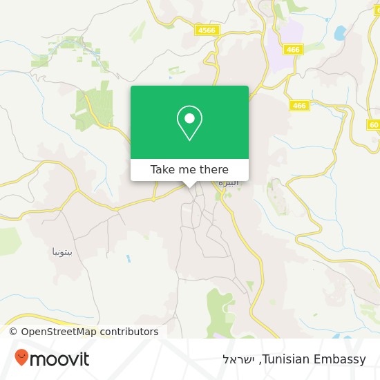 מפת Tunisian Embassy