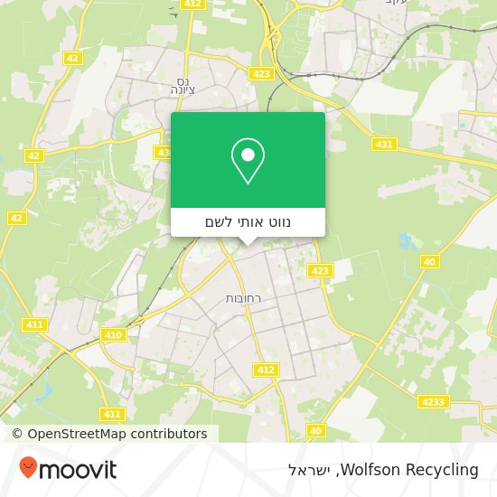 מפת Wolfson Recycling