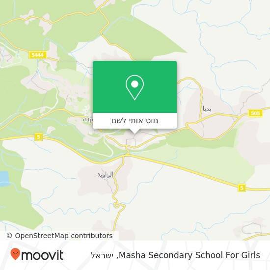 מפת Masha Secondary School For Girls