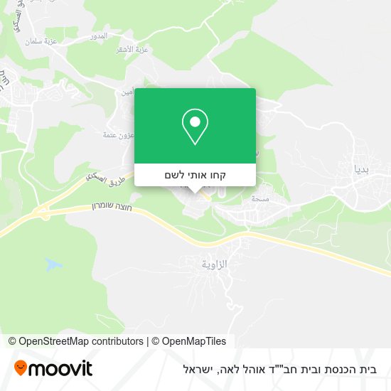 מפת בית הכנסת ובית חב""ד אוהל לאה