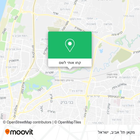 מפת מקאן תל אביב
